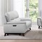 Armen Living Lizette Contemporary Loveseat in Dark Brown Wood Finish and Dove Gray Genuine Leather LCLZ2DV - alternate 10
